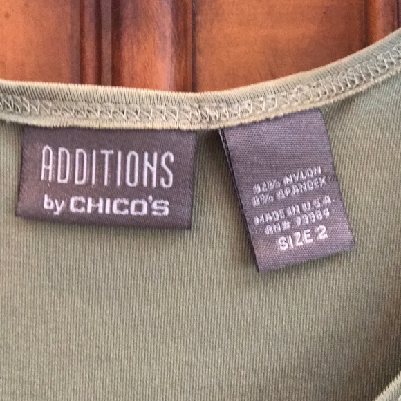 Chico’s Green and Silver Tank Tops, Size 2 - Picture 3 of 5